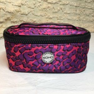 SOHO London New York Sm Makeup Case Pink/Purple 6.5"x3.25"x3"